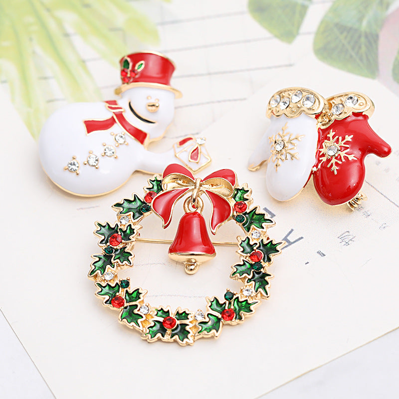 Christmas Brooch Christmas Stockings Bell Candy Christmas Snowman Corsage Christmas Tree Brooch