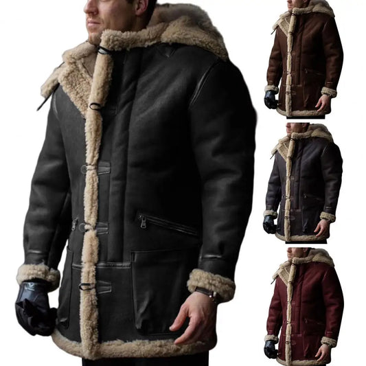 Trendy's New Men's Colorful Slim Fit Hooded Jacket - Warm & Stylish Autumn/Winter Coat, Casual Hip Hop Outerwear (S-5XL)